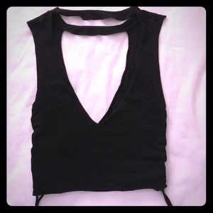 Cut-Out Black Lace-Up Tank Top (final price drop!)